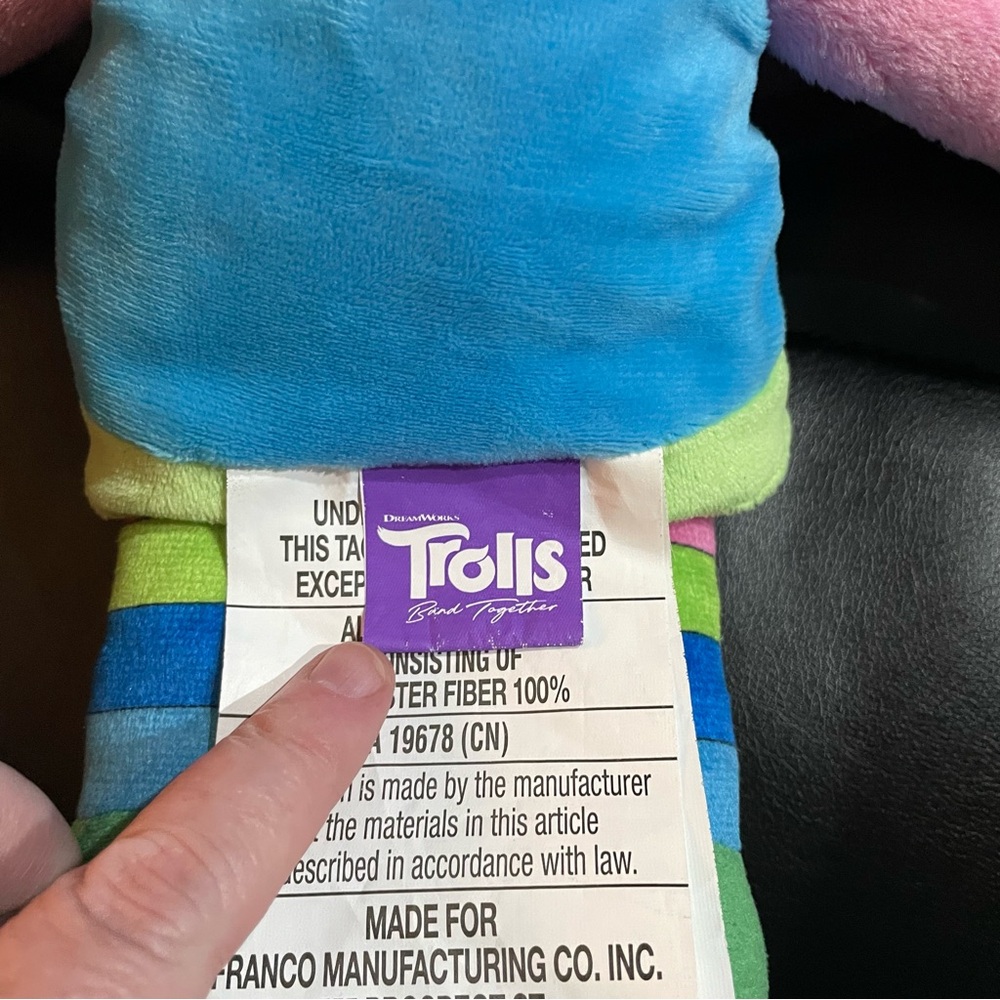 Preppy Poppy 20”  Plush Troll Doll - Picture 8 of 10